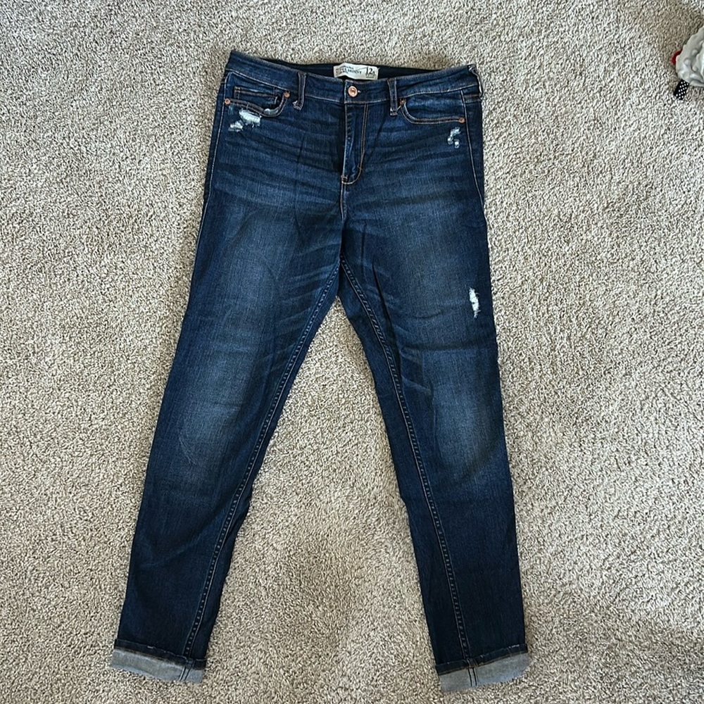 Abercrombie & Fitch super skinny high rise jeans. Size 12R